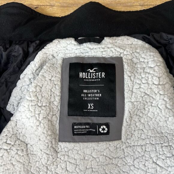 Hollister Sz XS Women’s All Weather Jacket Black Used - Picture 12 of 16